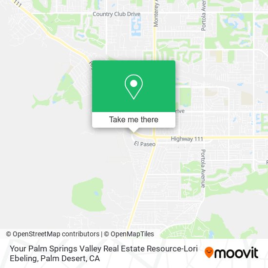Mapa de Your Palm Springs Valley Real Estate Resource-Lori Ebeling