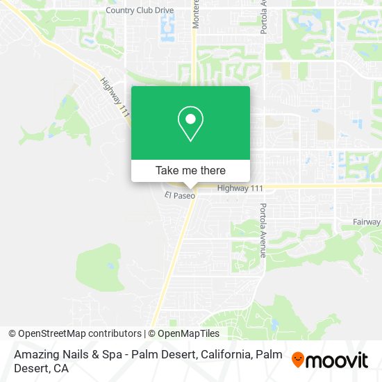 Mapa de Amazing Nails & Spa - Palm Desert, California