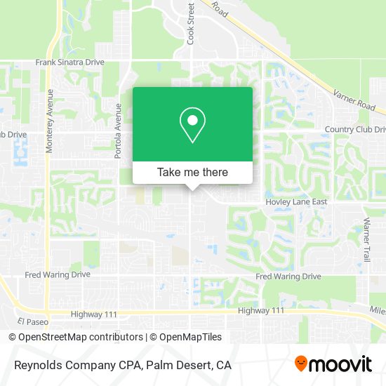 Reynolds Company CPA map