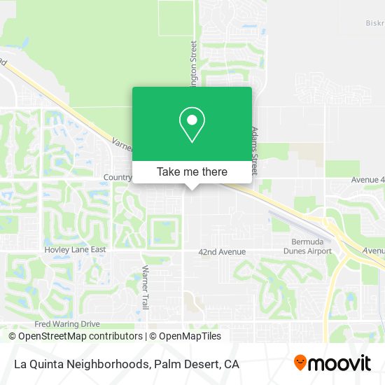 La Quinta Neighborhoods map
