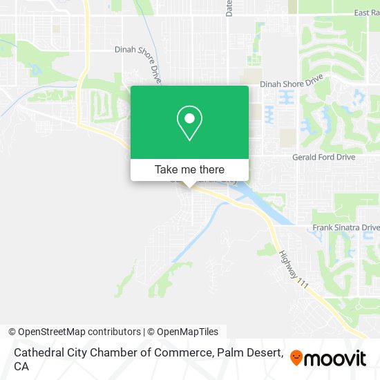 Cathedral City Chamber of Commerce map