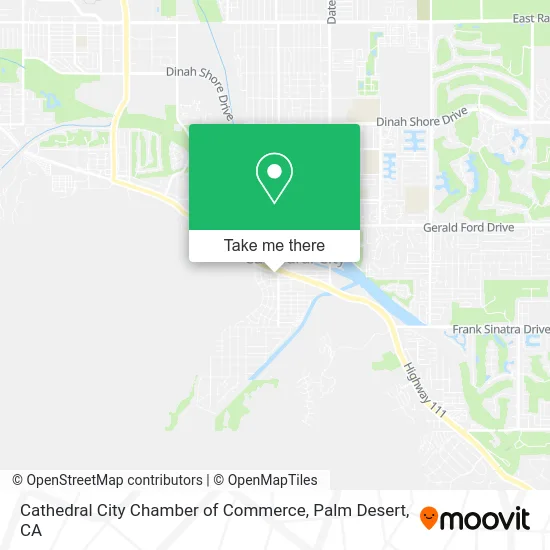 Cathedral City Chamber of Commerce map
