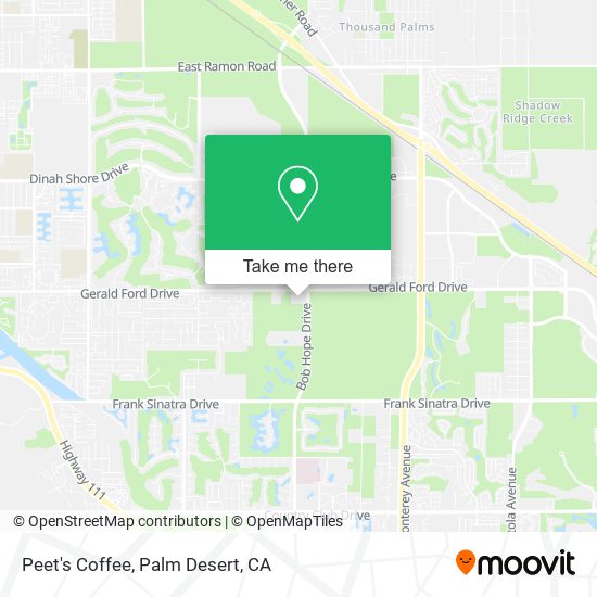 Mapa de Peet's Coffee