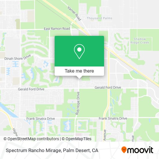 Mapa de Spectrum Rancho Mirage