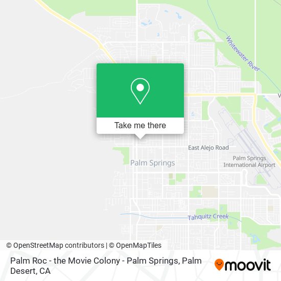 Palm Roc - the Movie Colony - Palm Springs map