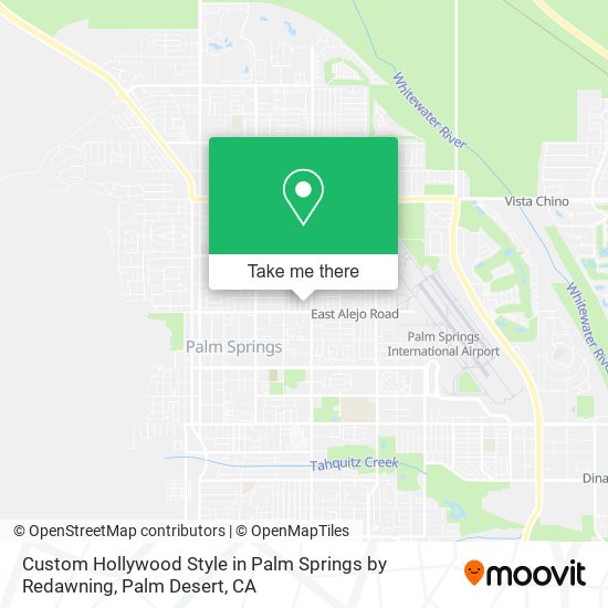 Custom Hollywood Style in Palm Springs by Redawning map