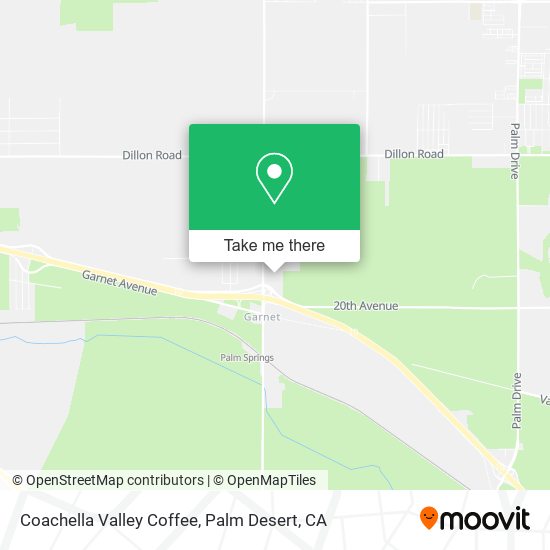Coachella Valley Coffee map