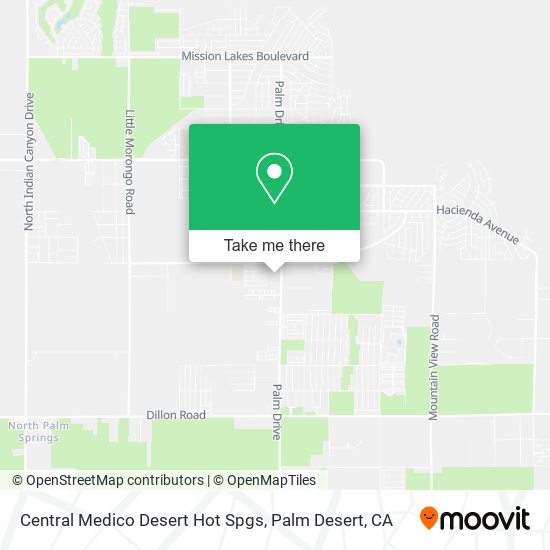Central Medico Desert Hot Spgs map