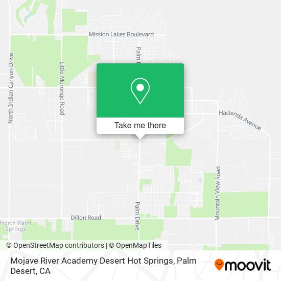 Mapa de Mojave River Academy Desert Hot Springs