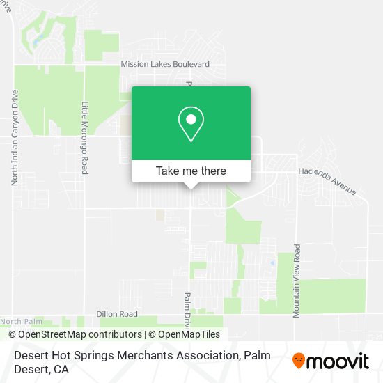 Desert Hot Springs Merchants Association map