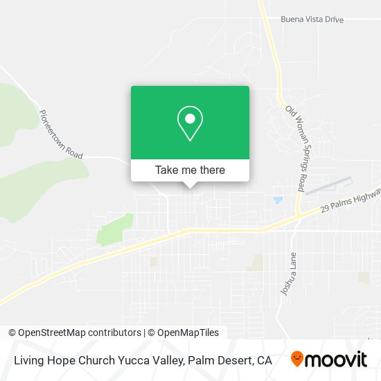 Living Hope Church Yucca Valley map