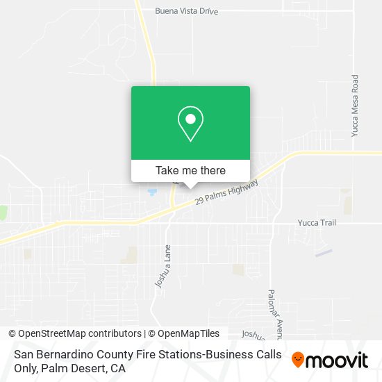 Mapa de San Bernardino County Fire Stations-Business Calls Only