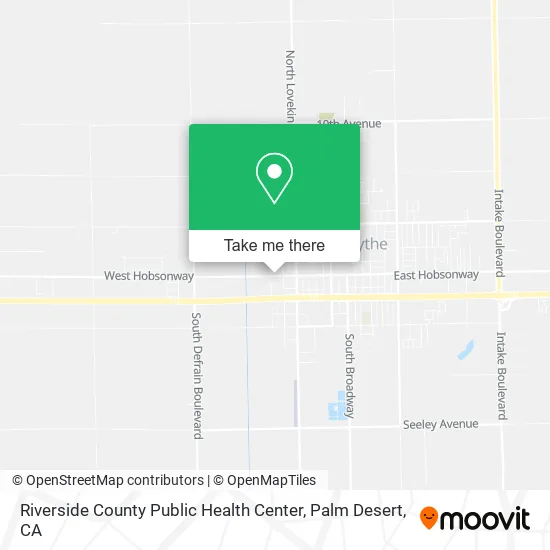 Riverside County Public Health Center map