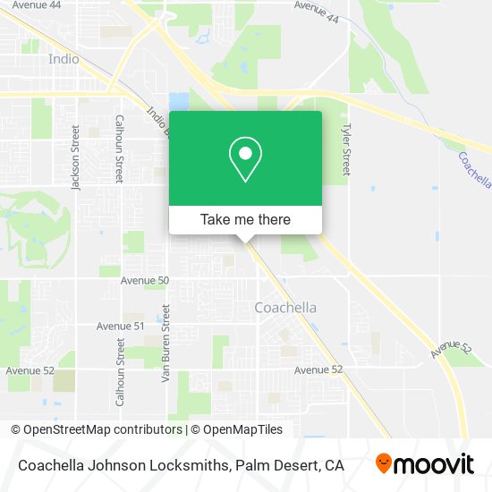 Coachella Johnson Locksmiths map