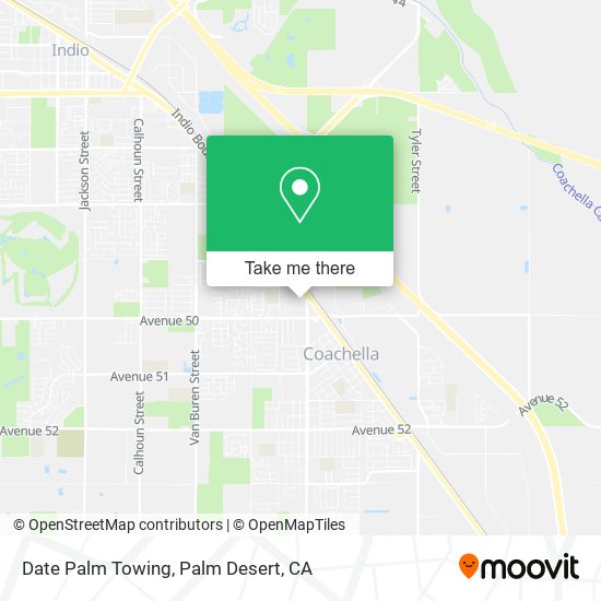 Date Palm Towing map