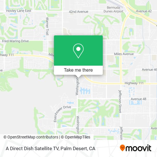 A Direct Dish Satellite TV map