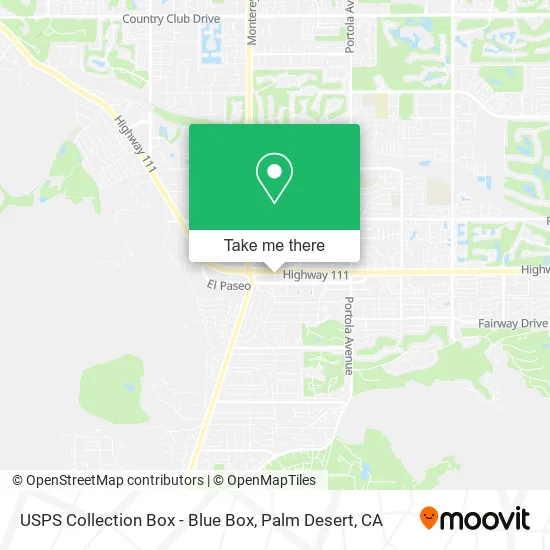 USPS Collection Box - Blue Box map