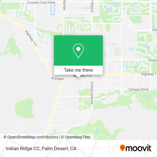Indian Ridge CC map