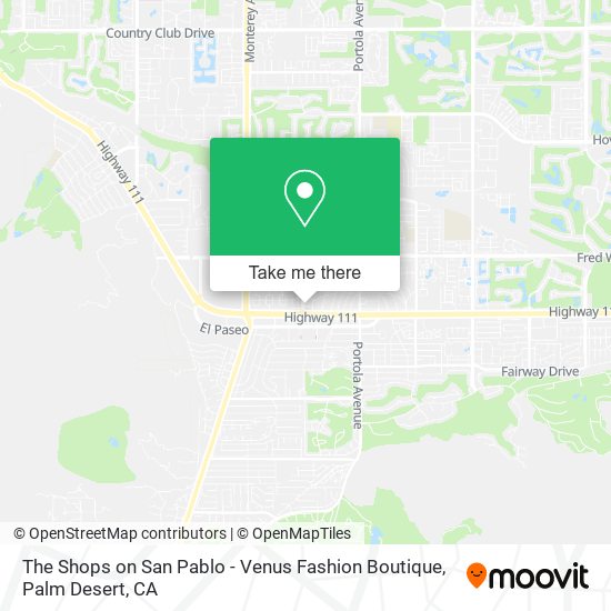 The Shops on San Pablo - Venus Fashion Boutique map