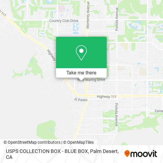 Mapa de USPS COLLECTION BOX - BLUE BOX