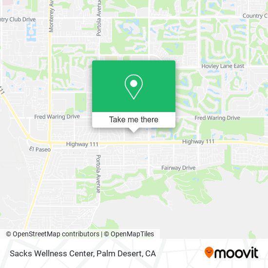 Sacks Wellness Center map