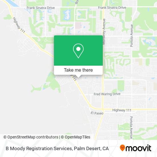 B Moody Registration Services map