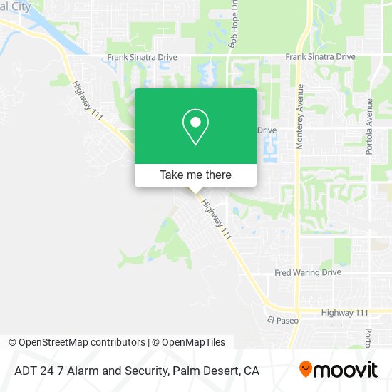 Mapa de ADT 24 7 Alarm and Security