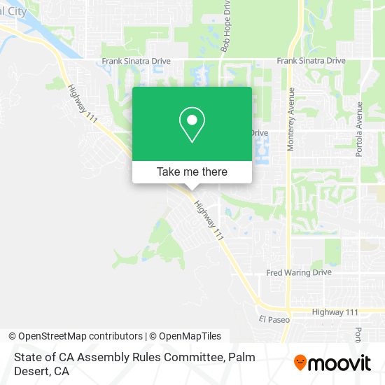 Mapa de State of CA Assembly Rules Committee