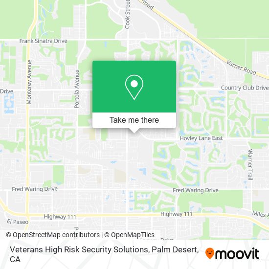 Veterans High Risk Security Solutions map