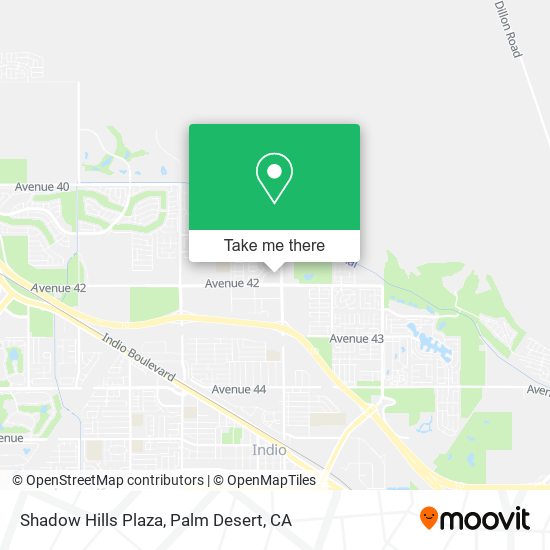 Mapa de Shadow Hills Plaza