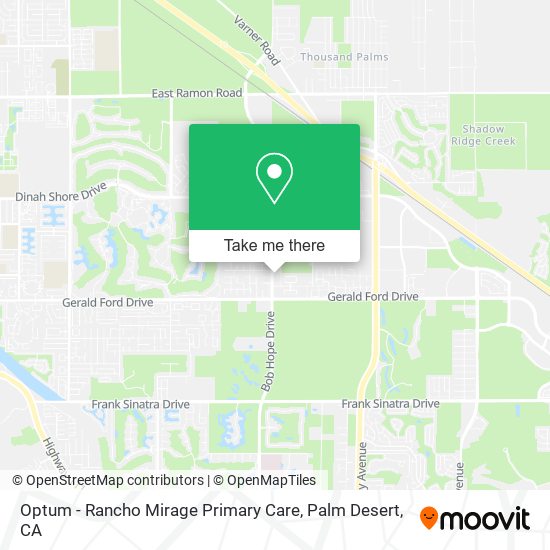 Optum - Rancho Mirage Primary Care map