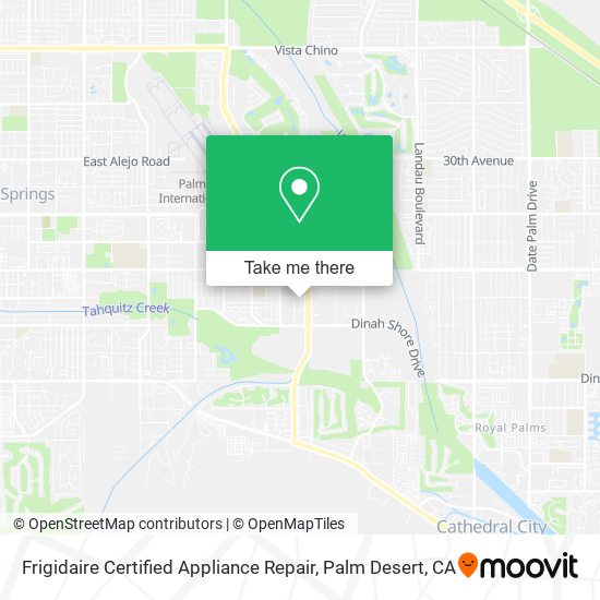 Frigidaire Certified Appliance Repair map