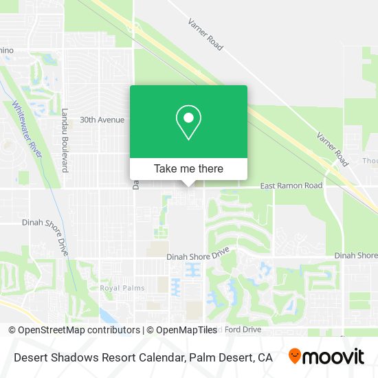 Desert Shadows Resort Calendar map