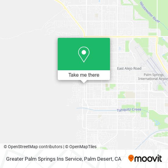 Mapa de Greater Palm Springs Ins Service