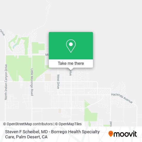 Steven F Scheibel, MD - Borrego Health Specialty Care map