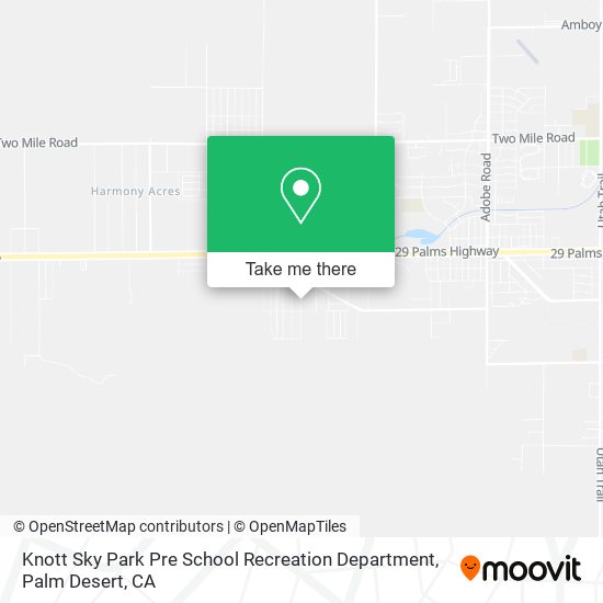 Knott Sky Park Pre School Recreation Department map