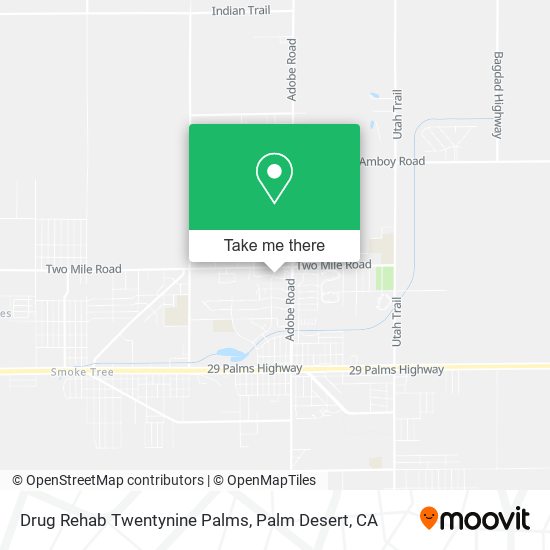 Drug Rehab Twentynine Palms map
