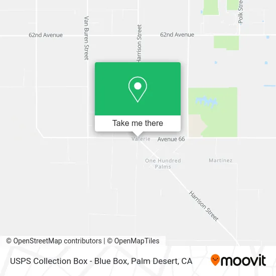 Mapa de USPS Collection Box - Blue Box