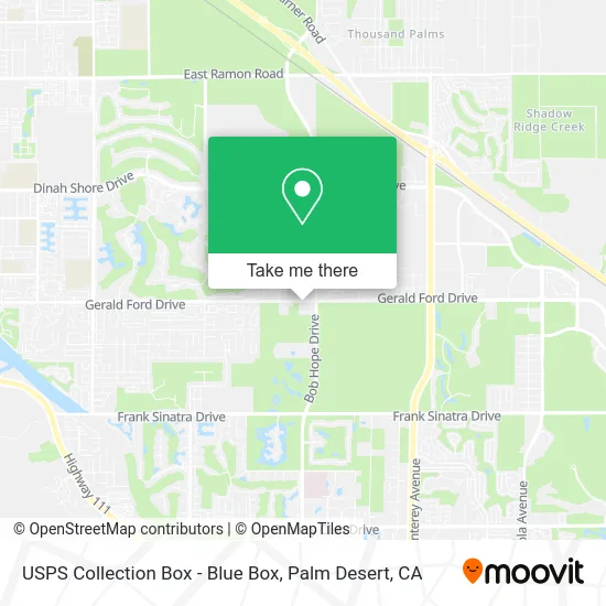 USPS Collection Box - Blue Box map