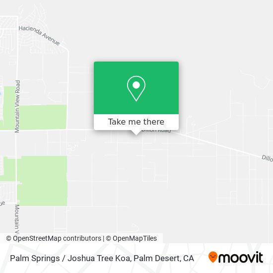 Palm Springs / Joshua Tree Koa map