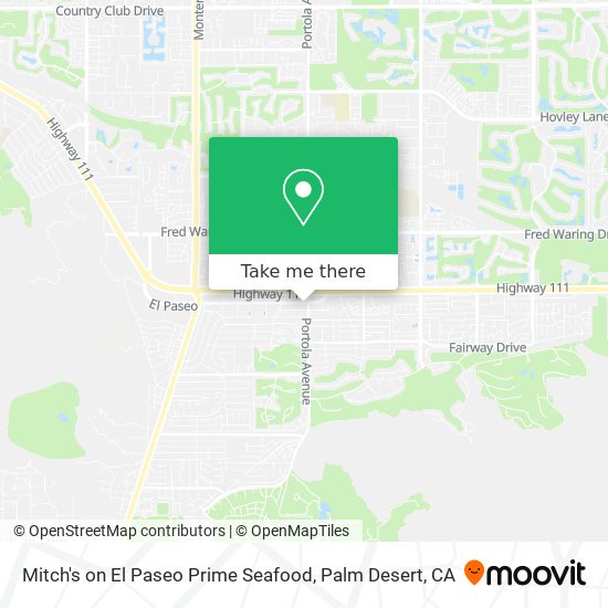 Mitch's on El Paseo Prime Seafood map
