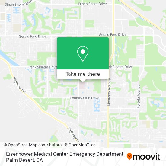 Mapa de Eisenhower Medical Center Emergency Department