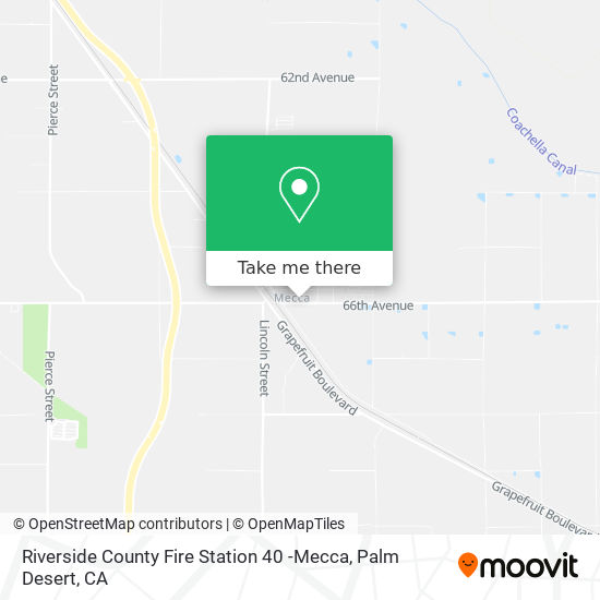 Riverside County Fire Station 40 -Mecca map