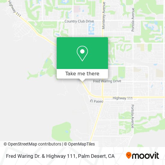 Fred Waring Dr. & Highway 111 map