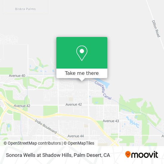 Sonora Wells at Shadow Hills map