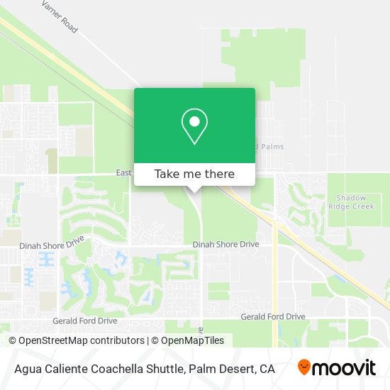 Agua Caliente Coachella Shuttle map