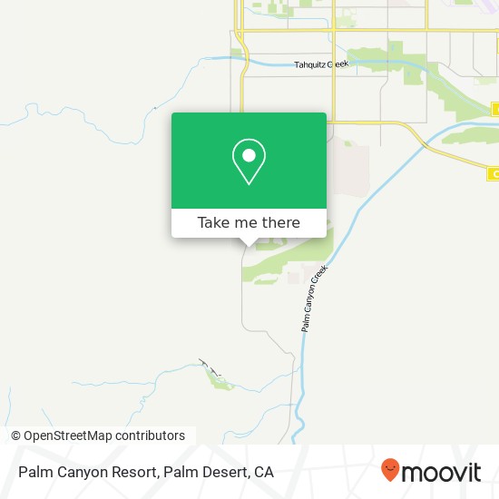 Palm Canyon Resort map