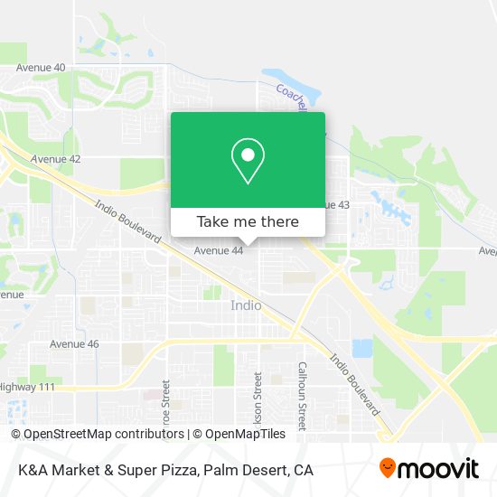 Mapa de K&A Market & Super Pizza