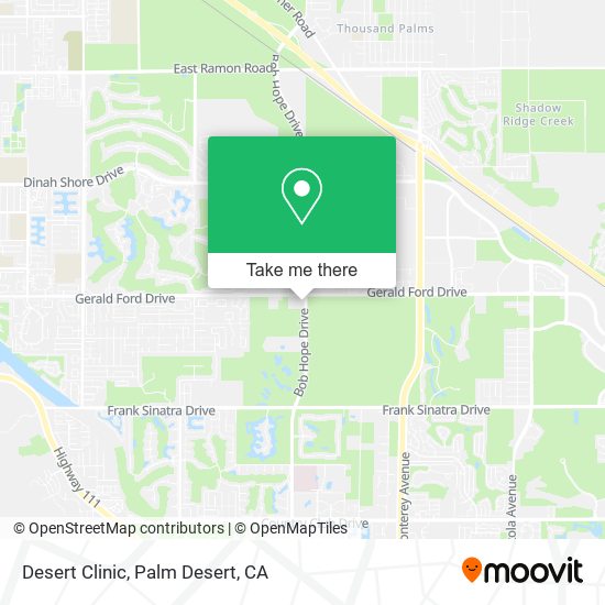 Desert Clinic map