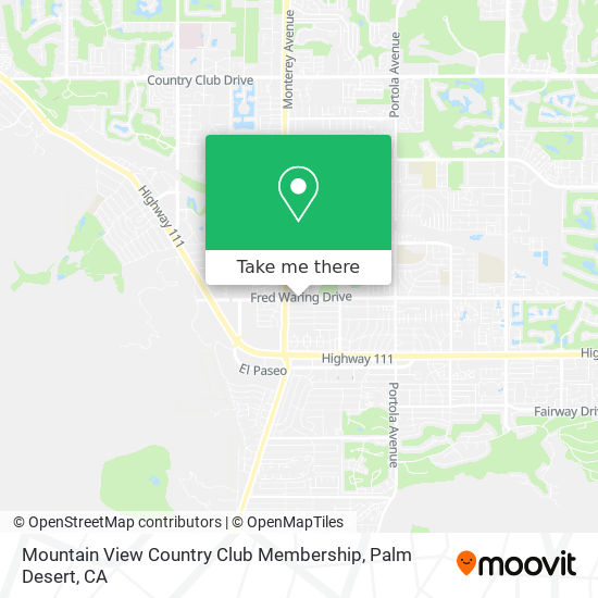 Mountain View Country Club Membership map